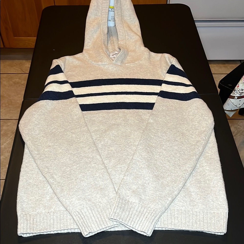 Goodthreads Gray and Blue Nautical-Inspired Sweater